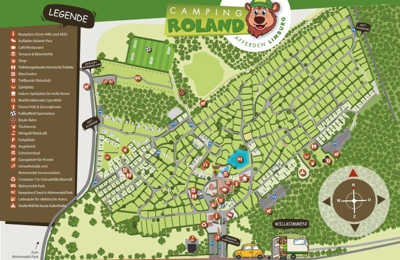 Lageplan von Camping Roland