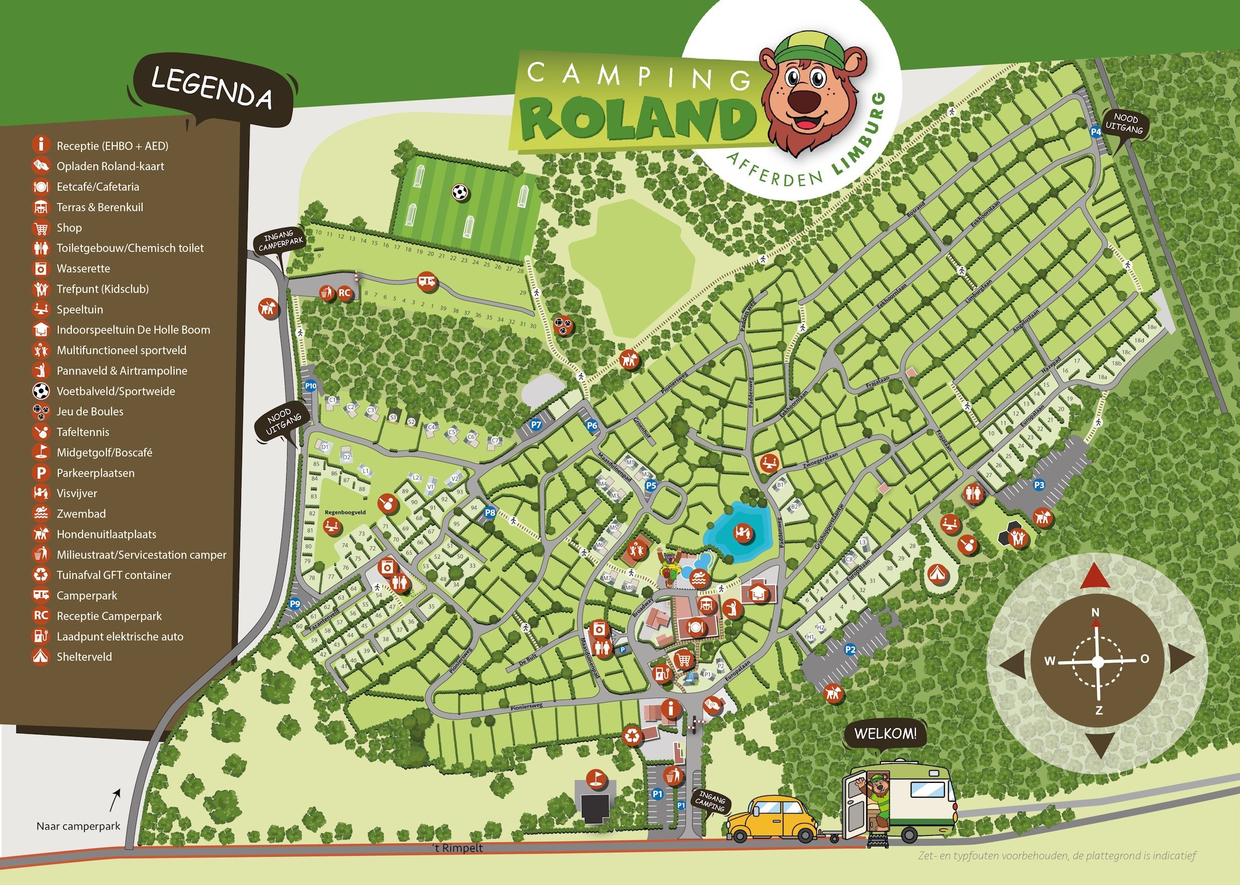 Plattegrond Camping Roland